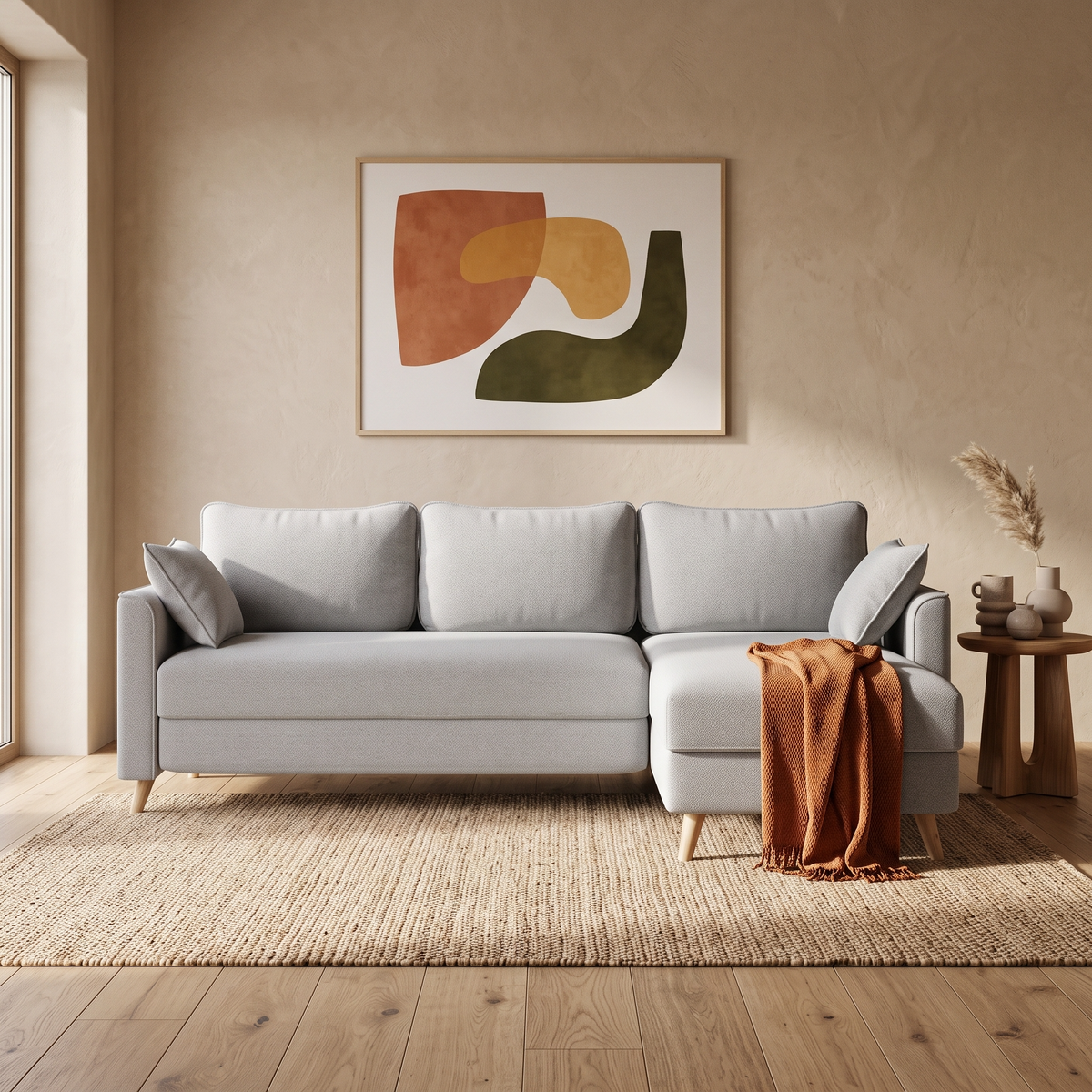 2,5 Eckschlafsofa mit Flow Armlehnen von Bruno 