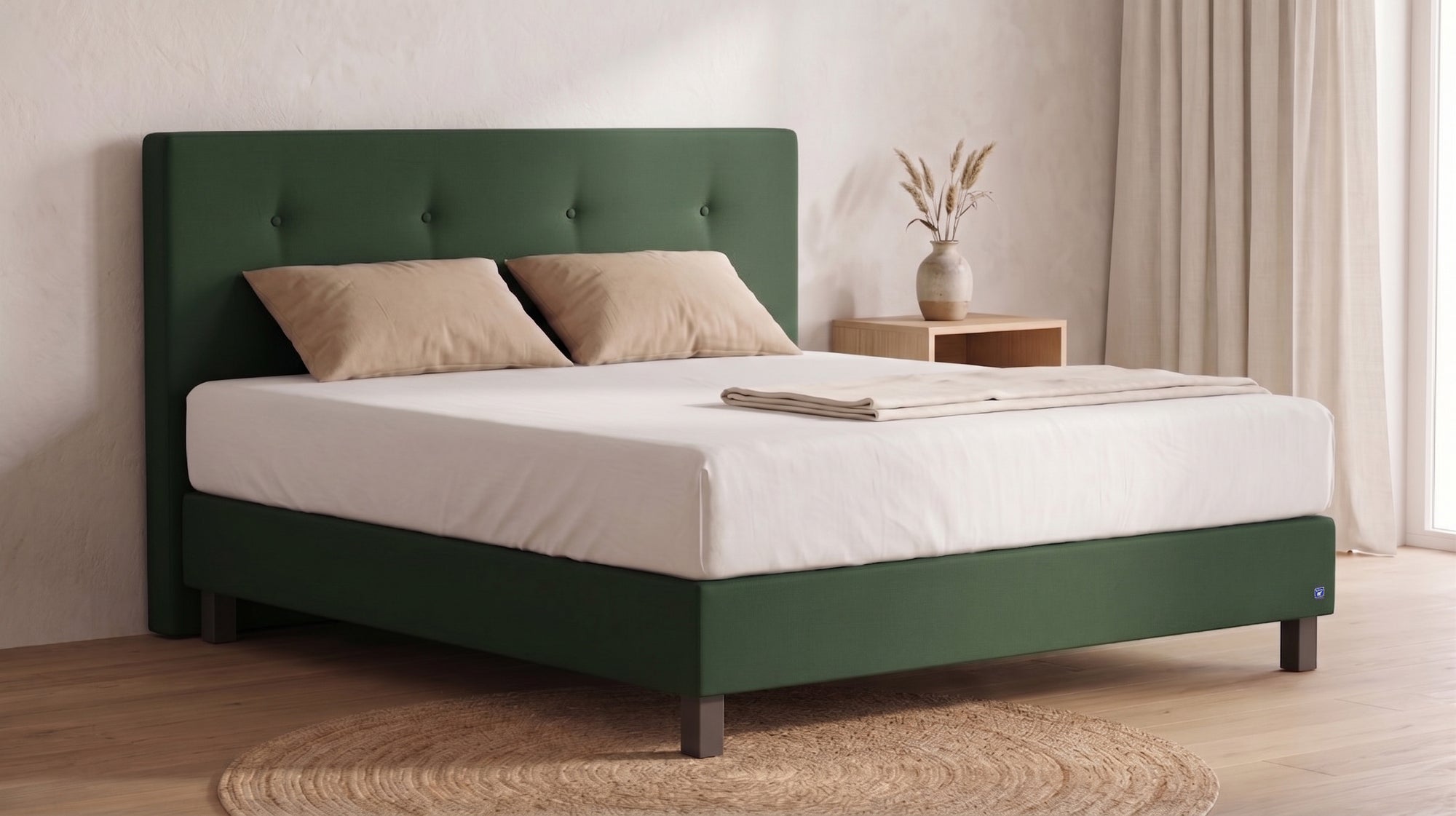 Boxspringbett Premium von Bruno – in Grün