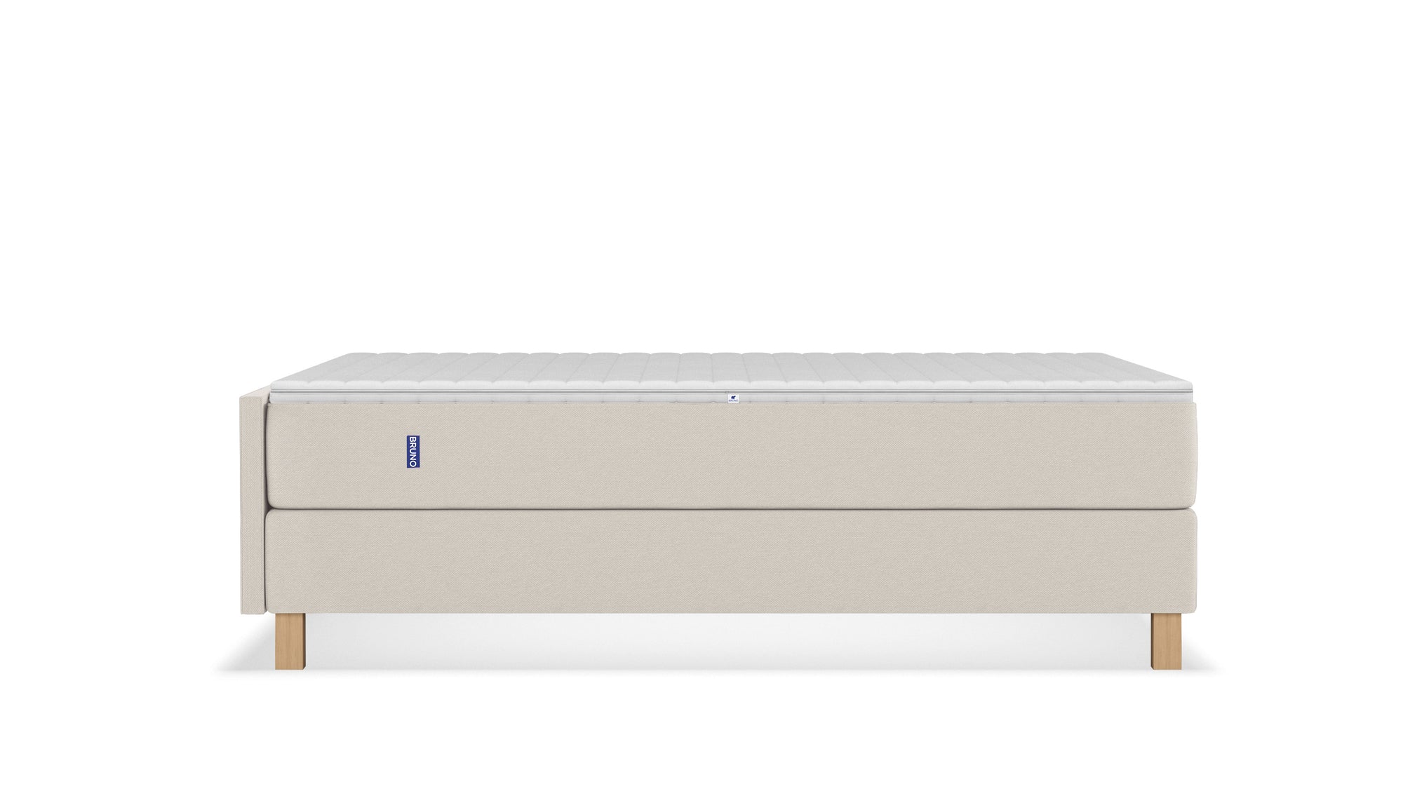 Boxspringbett Premium von Bruno – in Beige, Holzfüße