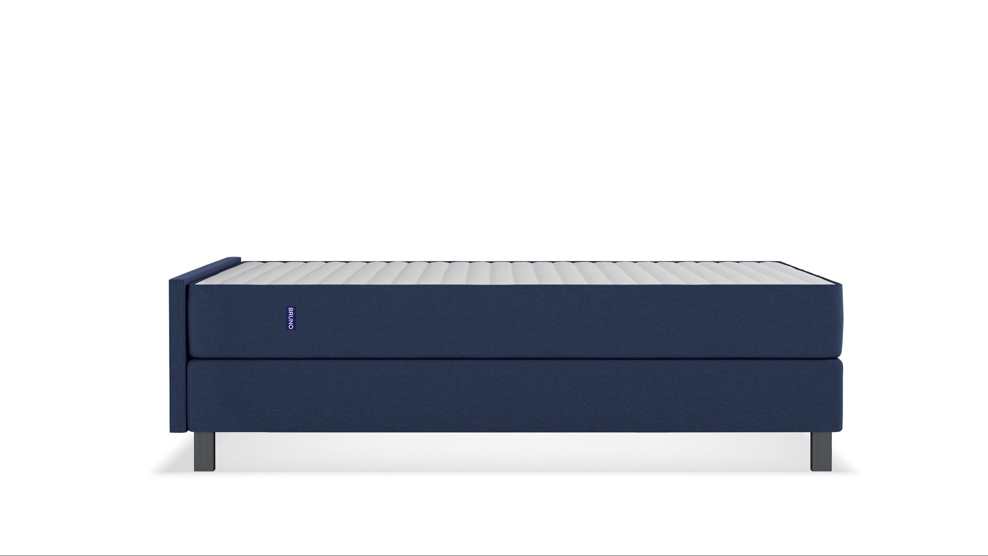 Boxspringbett Premium von Bruno – in Blau, Holzfüße