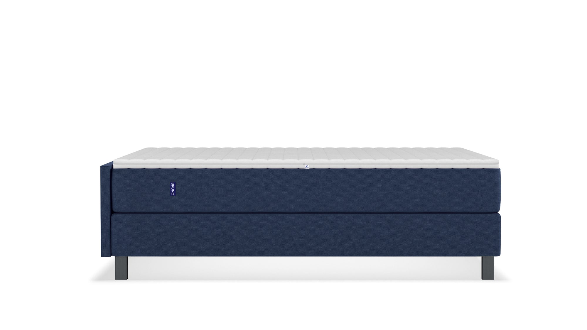 Boxspringbett Premium von Bruno – in Blau, Holzfüße