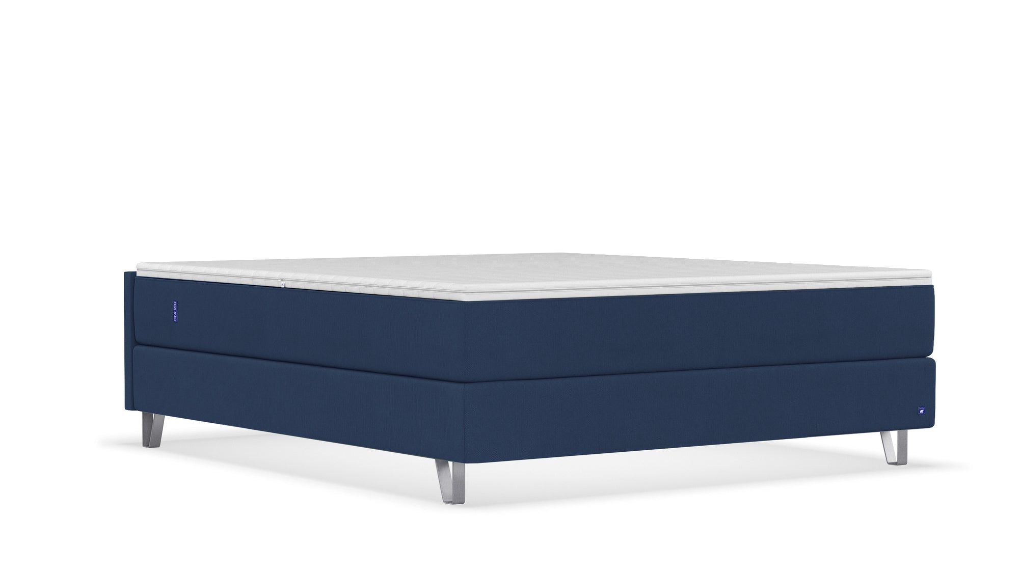 Boxspringbett Premium von Bruno – in Blau, Metallfüße