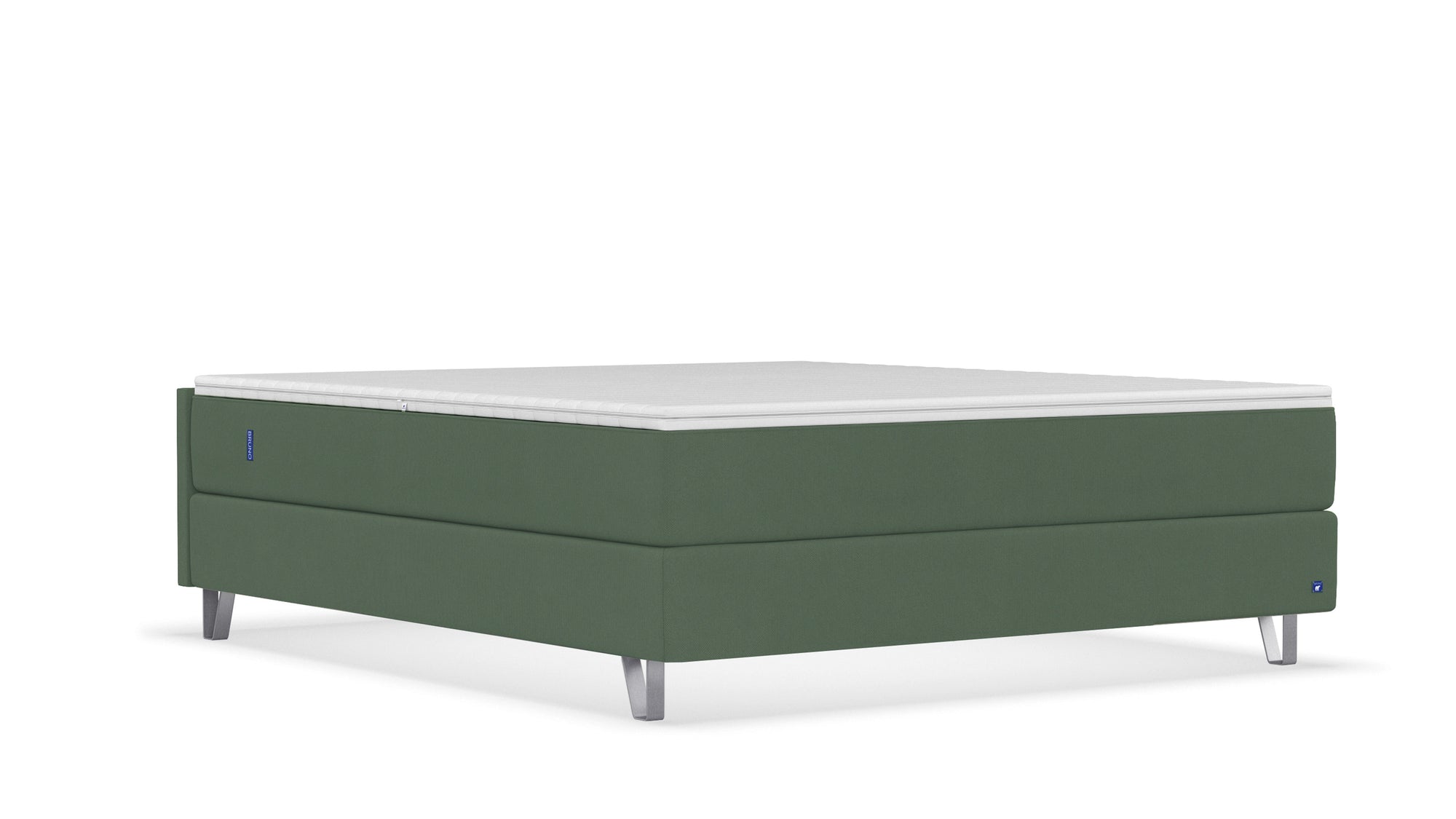 Boxspringbett Premium von Bruno – in Grün, Metallfüße