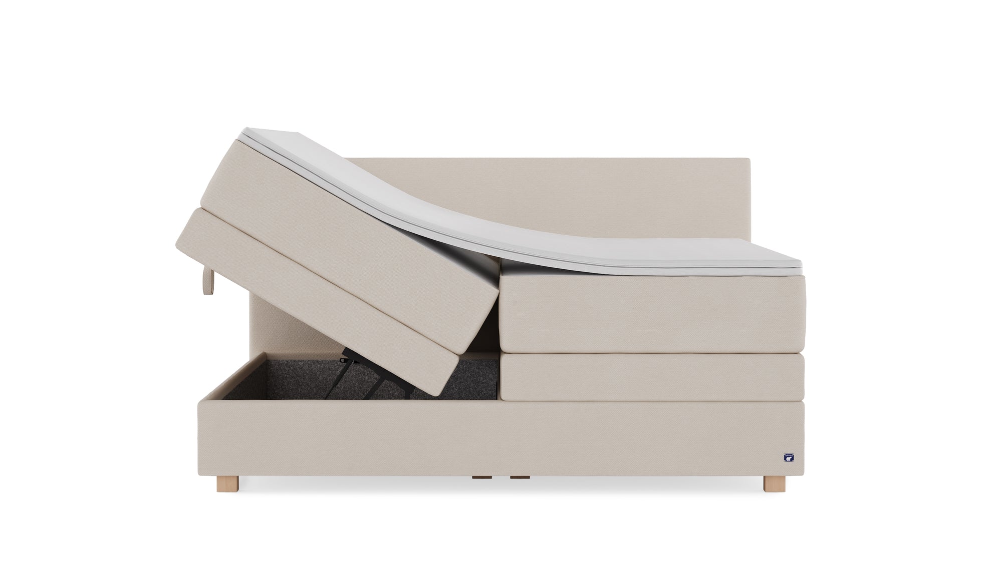 Boxspringbett Premium von Bruno – in Beige