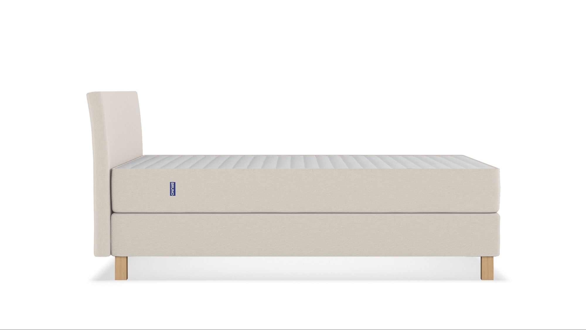 Boxspringbett Premium von Bruno – in Beige, Holzfüße