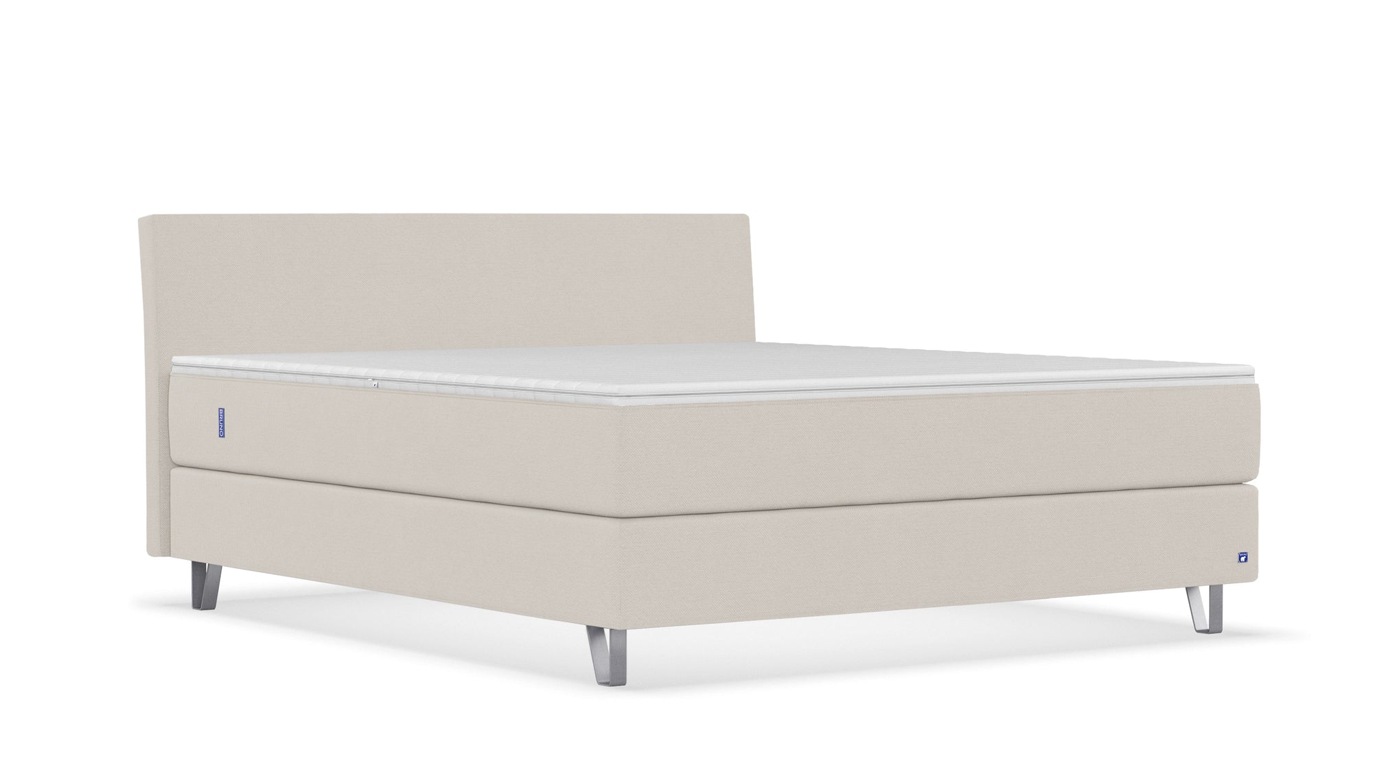Boxspringbett Premium von Bruno – in Beige, Metallfüße