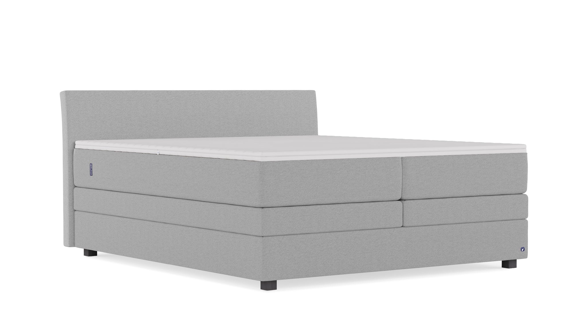 Boxspringbett Premium von Bruno – in Hellgrau