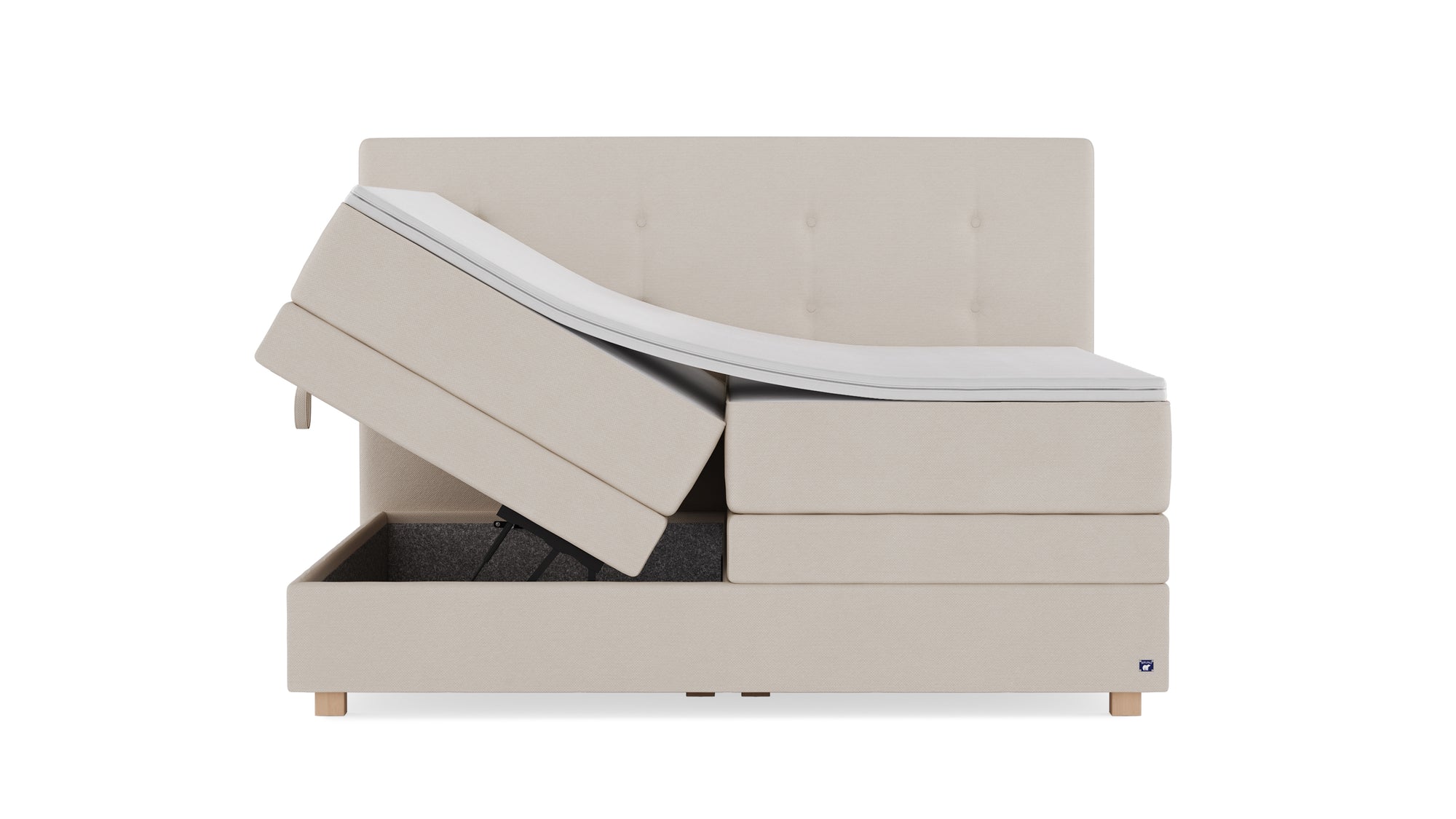 Boxspringbett Premium von Bruno – in Beige
