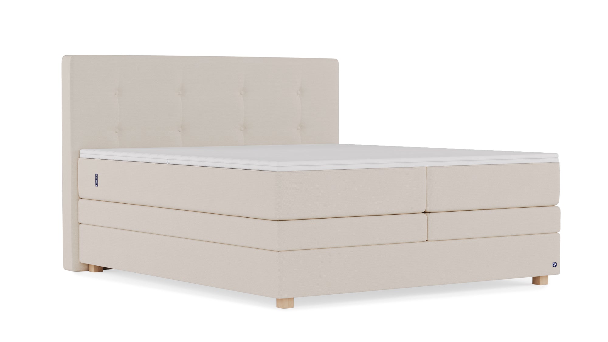 Boxspringbett Premium von Bruno – in Beige