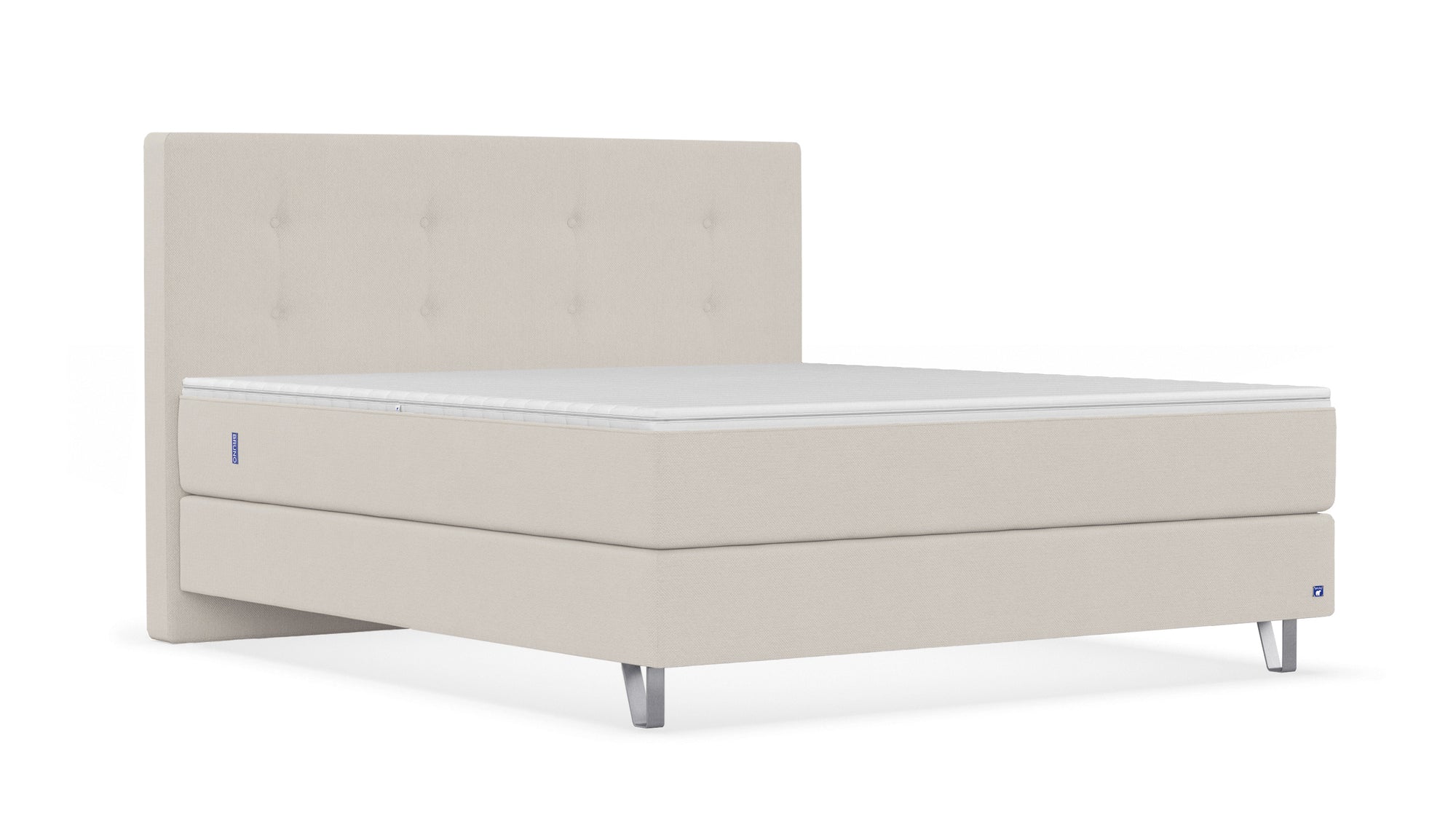Boxspringbett Premium von Bruno – in Beige, Metallfüße