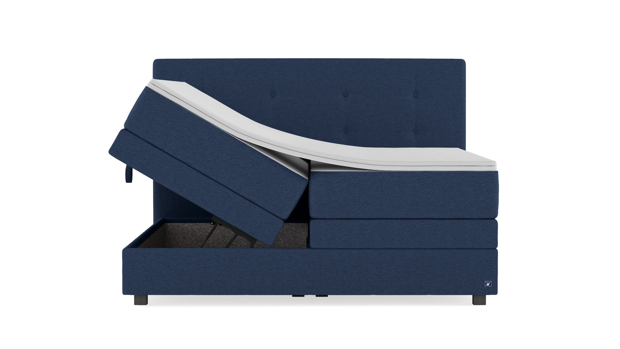 Boxspringbett Premium von Bruno – in Blau