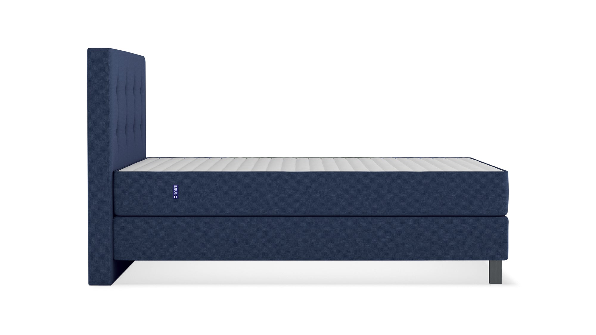 Boxspringbett Premium von Bruno – in Blau, Holzfüße