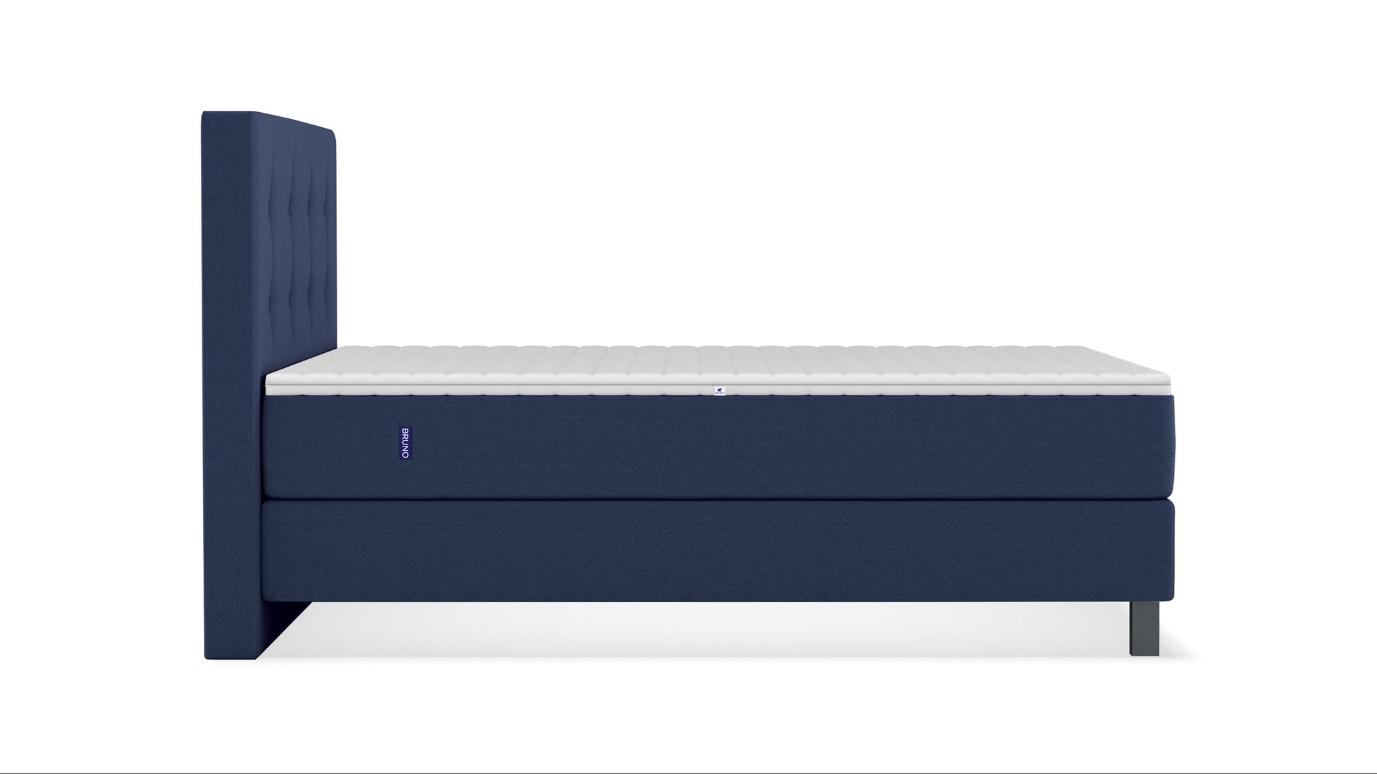 Boxspringbett Premium von Bruno – in Blau, Holzfüße