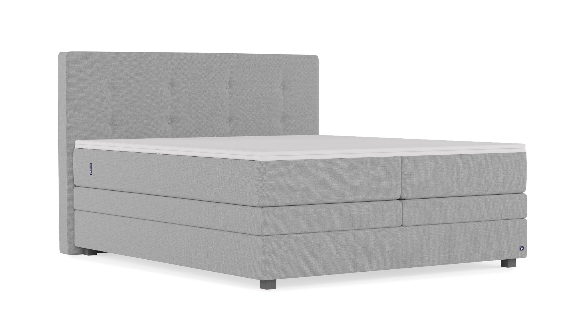 Boxspringbett Premium von Bruno – in Hellgrau
