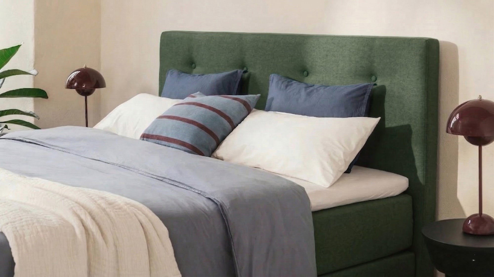 Boxspringbett Premium von Bruno – in Grün