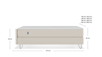 Boxspringbett Premium von Bruno – in Beige, Compact-Kopfteil