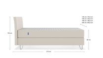 Boxspringbett Premium von Bruno – in Beige, Kurz-Kopfteil