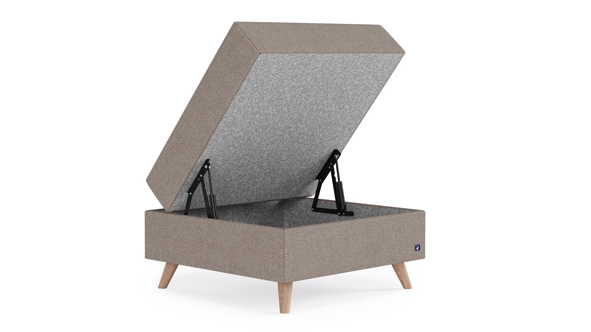 Hocker von Bruno – in glory taupe