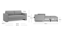 Schlafsofa von Bruno – 160 cm, Kubus-Armlehnen
