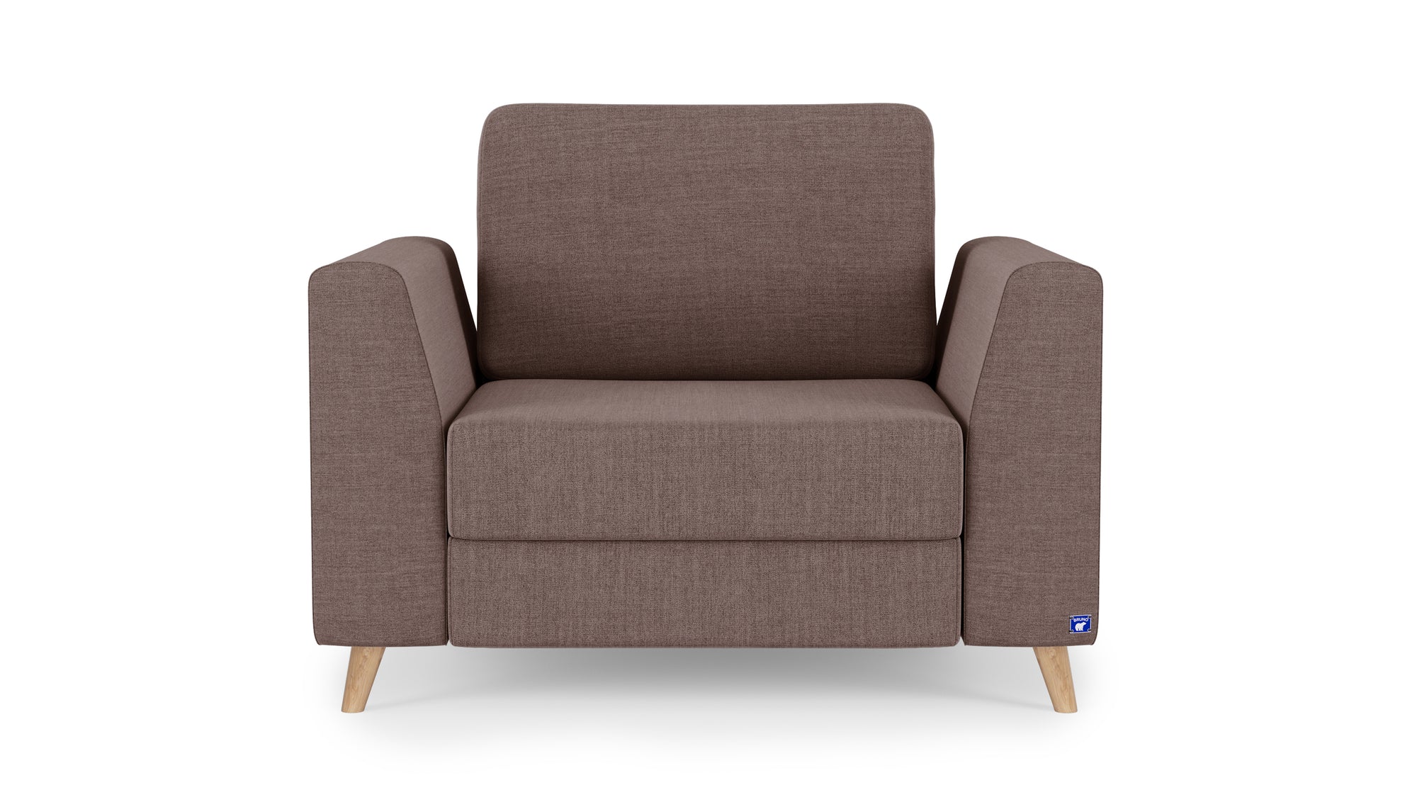 Schlafsessel von Bruno – in Braun, Holzfüße