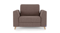 Schlafsessel von Bruno – in Braun, Holzfüße