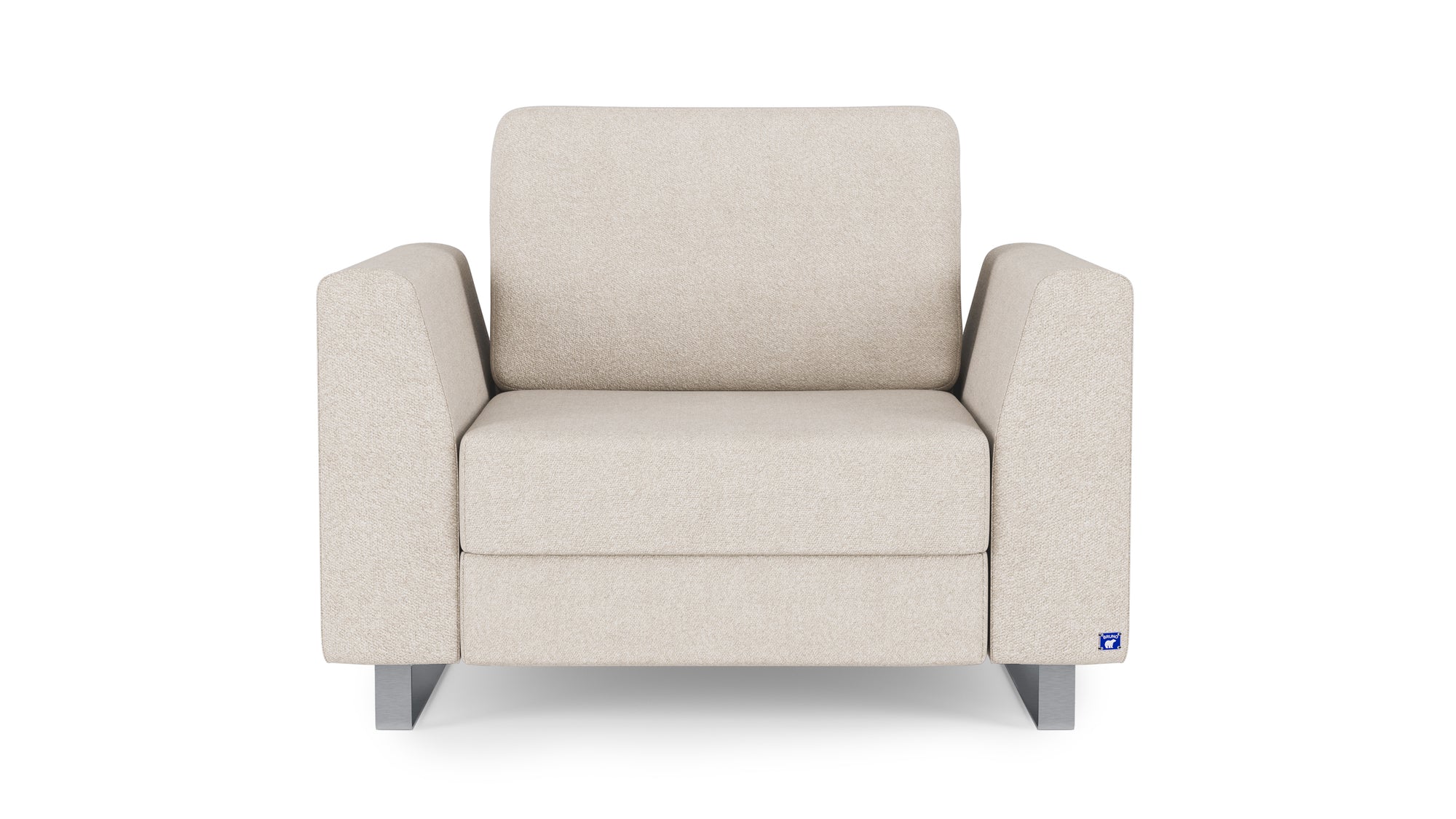 Schlafsessel von Bruno – in Glory Soft Beige, Metallfüße