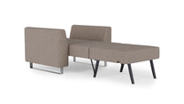 Schlafsessel von Bruno – in Glory Taupe, Metallfüße