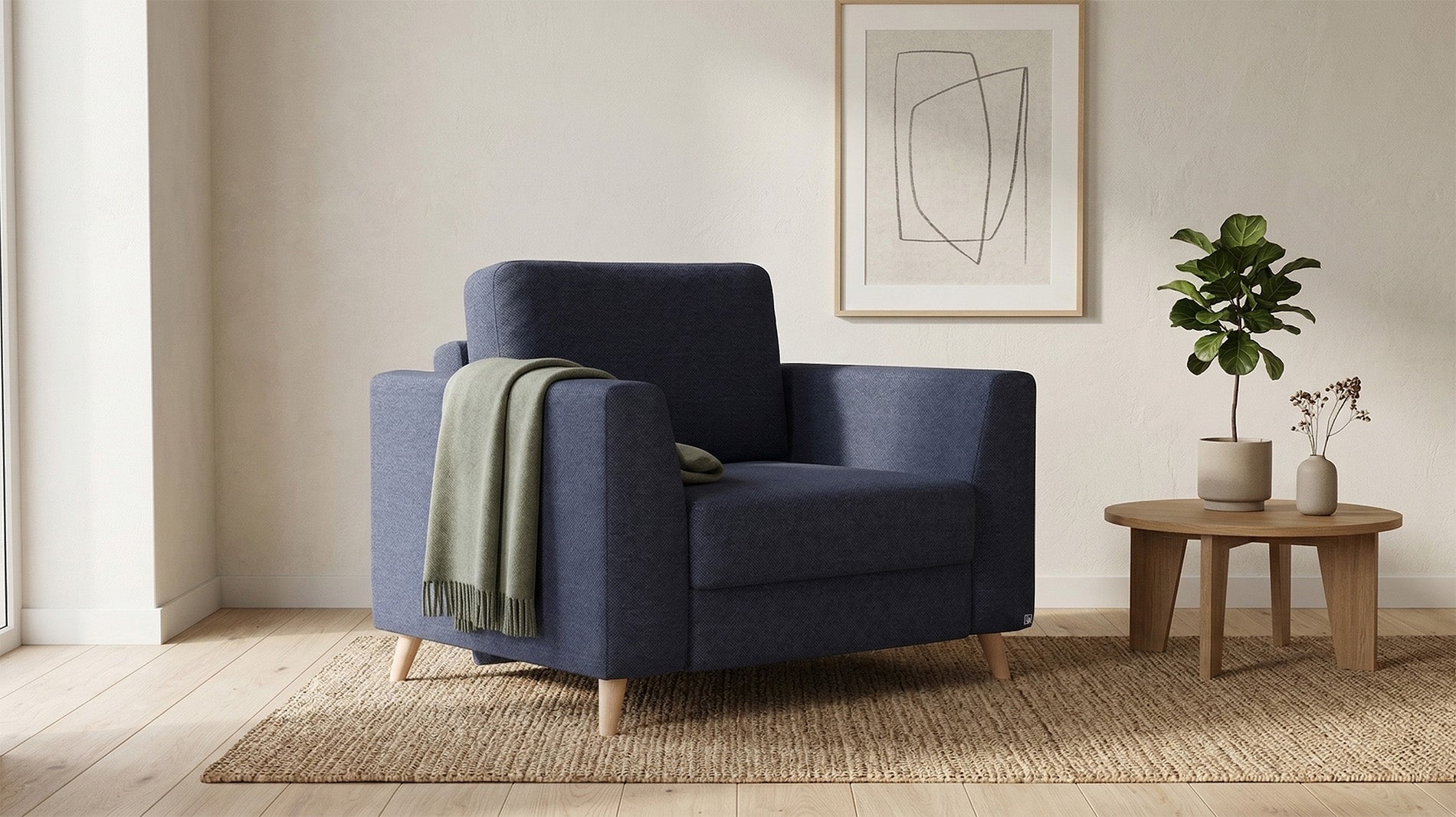 Schlafsessel von Bruno – Holzfüße