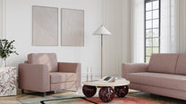 Schlafsessel von Bruno – in Glory Blush, Metallfüße
