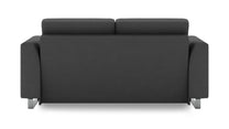 Schlafsofa von Bruno – 140 cm, in Anthrazit, Metallfüße