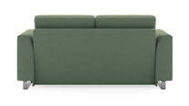 Schlafsofa von Bruno – 140 cm, in Grün, Metallfüße