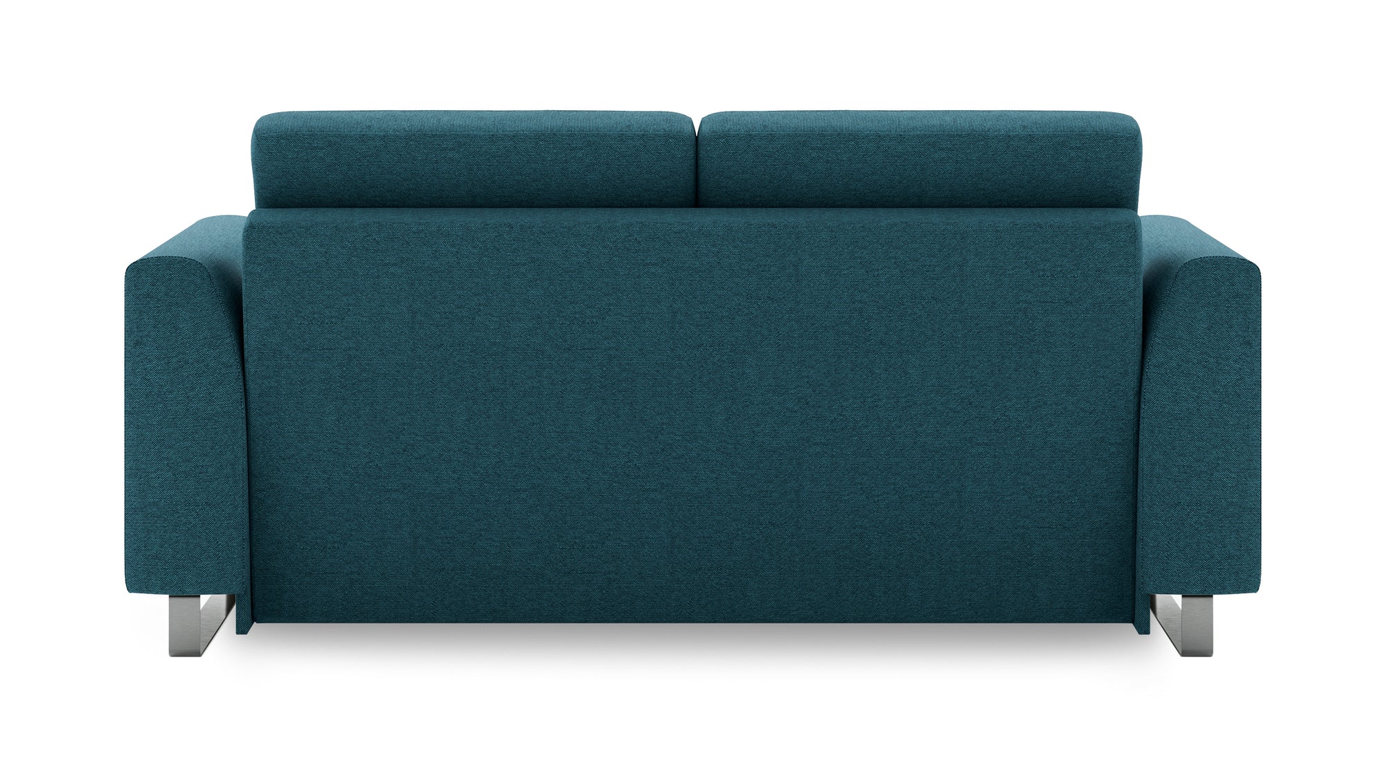Schlafsofa von Bruno – 140 cm, in Türkis, Metallfüße