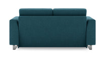 Schlafsofa von Bruno – 140 cm, in Türkis, Metallfüße