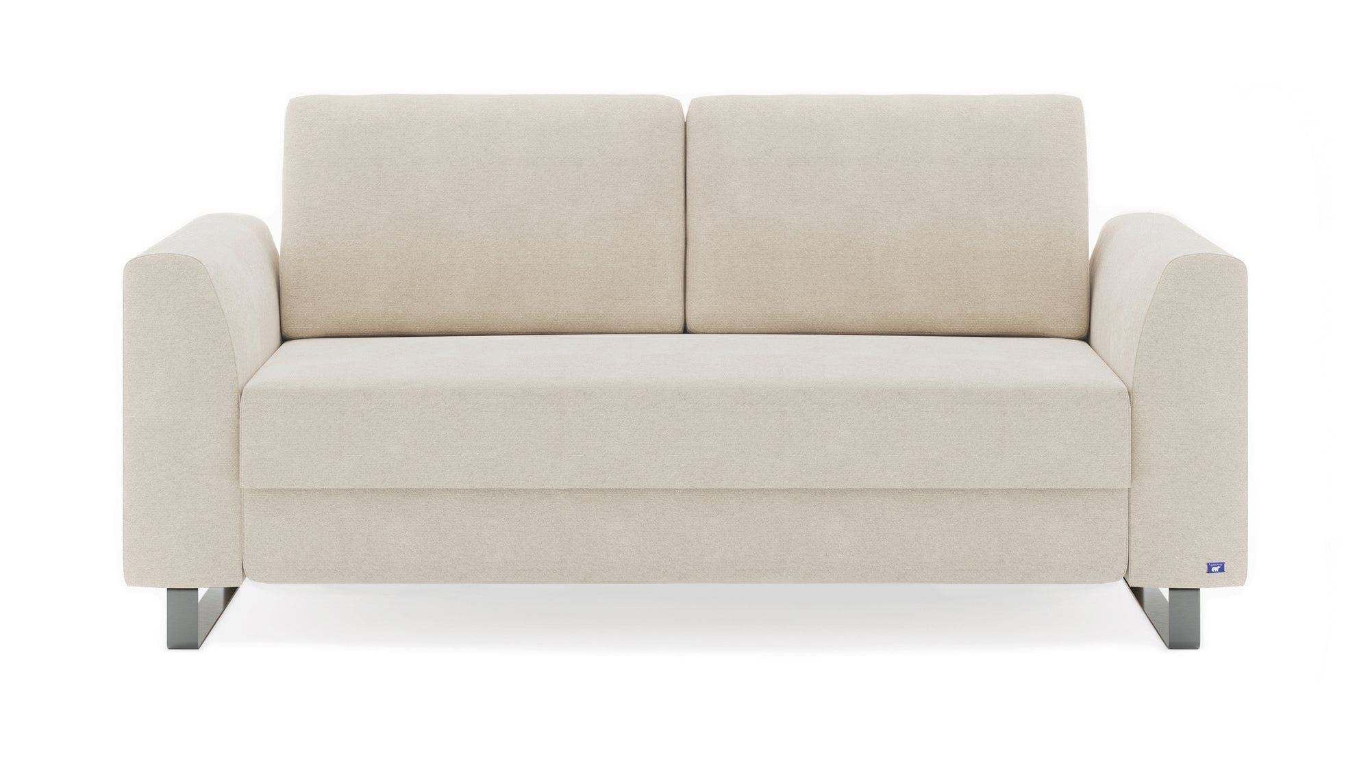 Schlafsofa von Bruno – 140 cm, Metallfüße