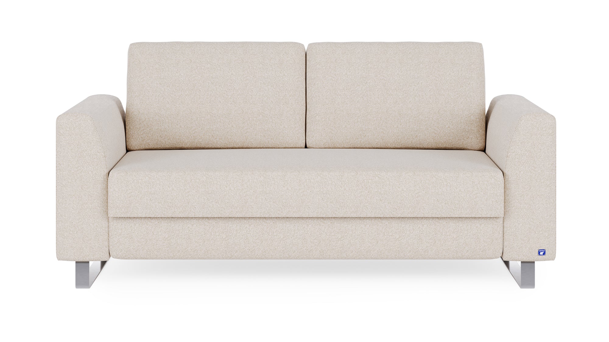 Schlafsofa von Bruno – 140 cm, in Glory Soft Beige, Metallfüße