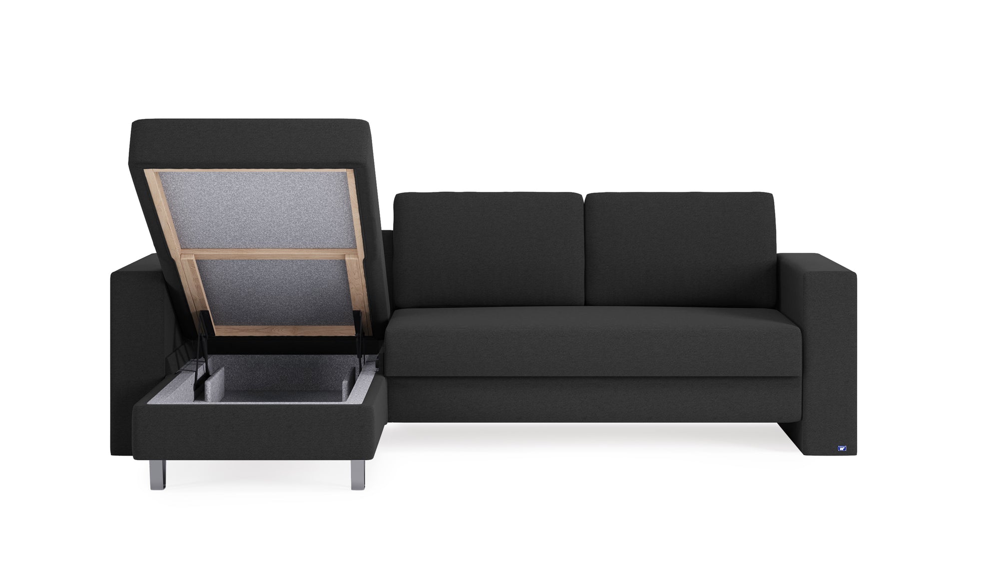 Schlafsofa von Bruno – 140 cm, in Anthrazit