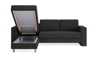 Schlafsofa von Bruno – 140 cm, in Anthrazit