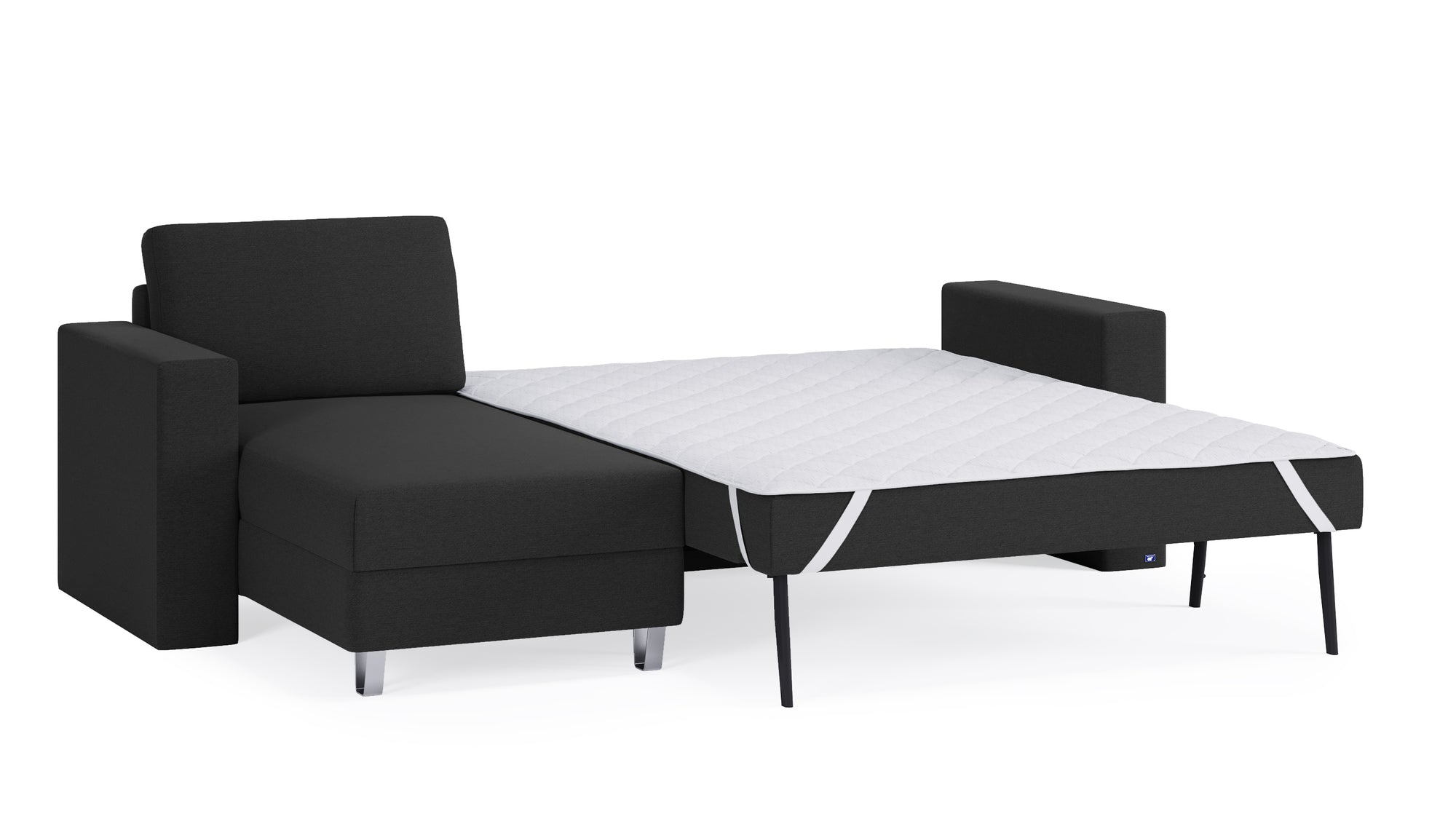 Schlafsofa von Bruno – 140 cm, in Anthrazit