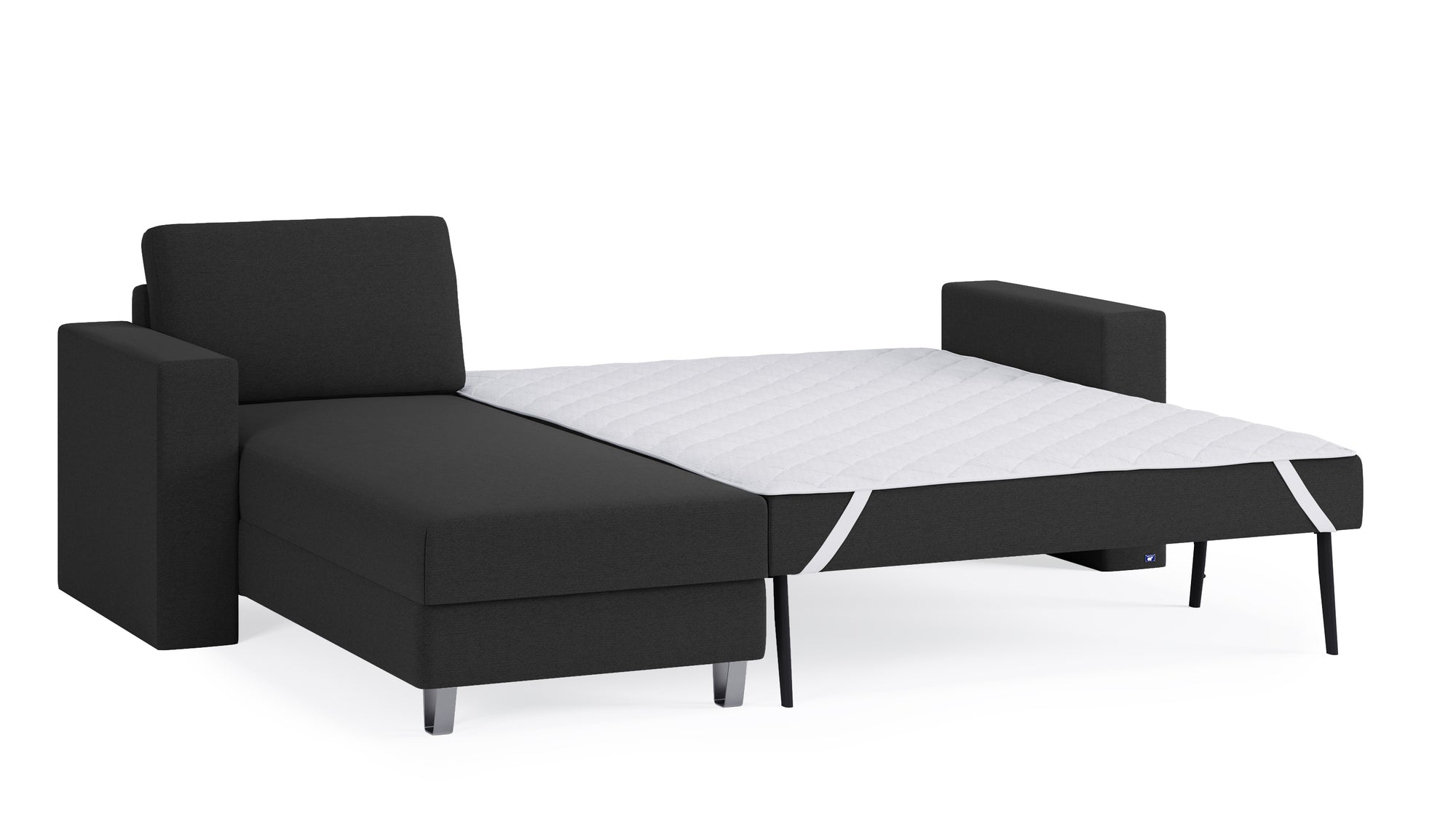Schlafsofa von Bruno – 140 cm, in Anthrazit