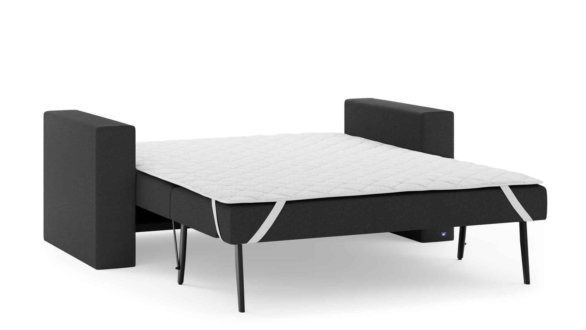 Schlafsofa von Bruno – 140 cm, in Anthrazit