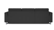 Schlafsofa von Bruno – 140 cm, in Anthrazit, Metallfüße