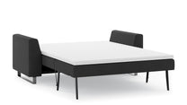 Schlafsofa von Bruno – 140 cm, in Anthrazit, Metallfüße