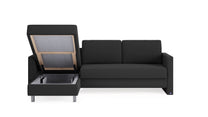 Schlafsofa von Bruno – 140 cm, in Anthrazit