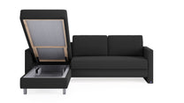 Schlafsofa von Bruno – 140 cm, in Anthrazit