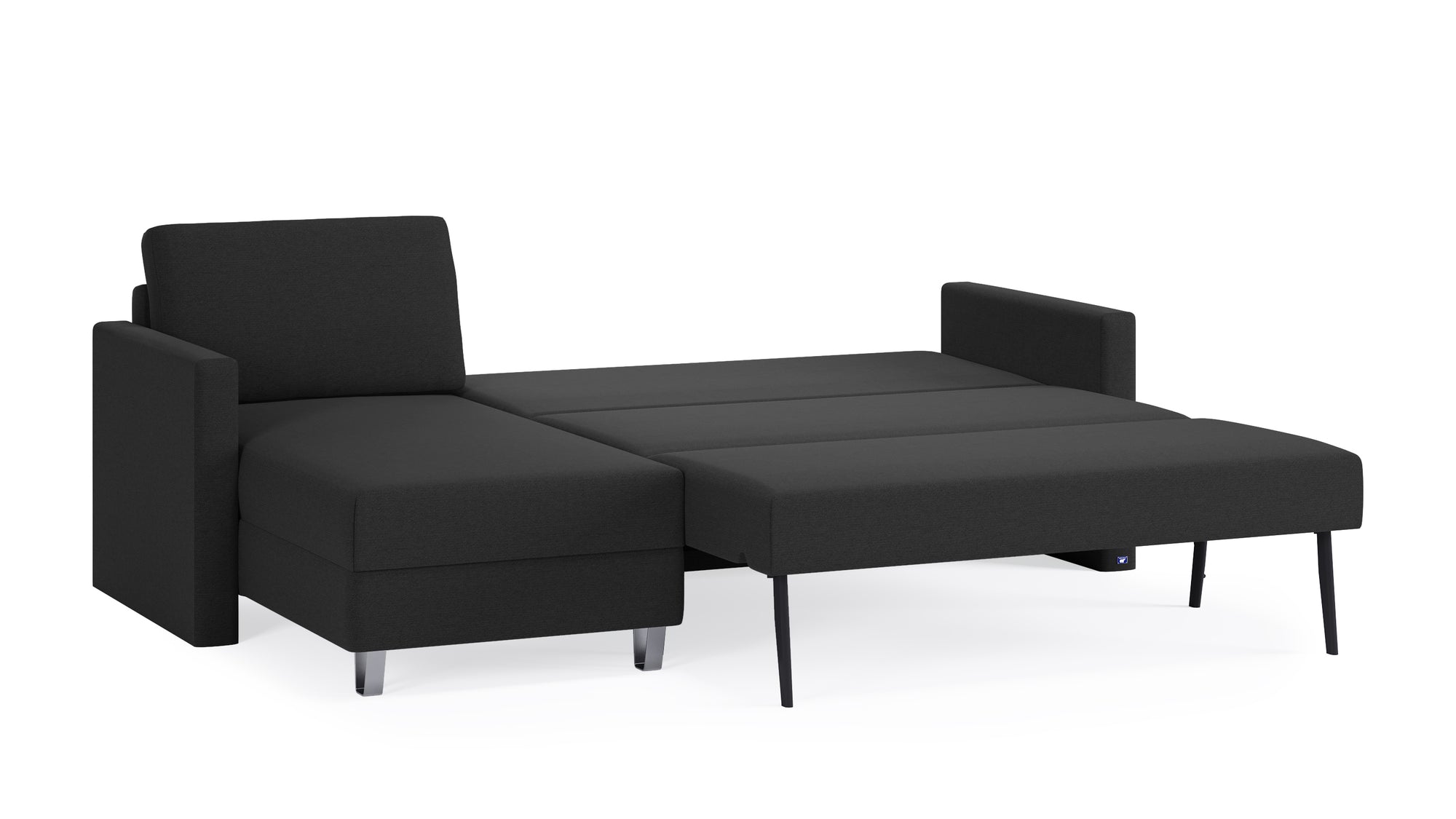 Schlafsofa von Bruno – 140 cm, in Anthrazit