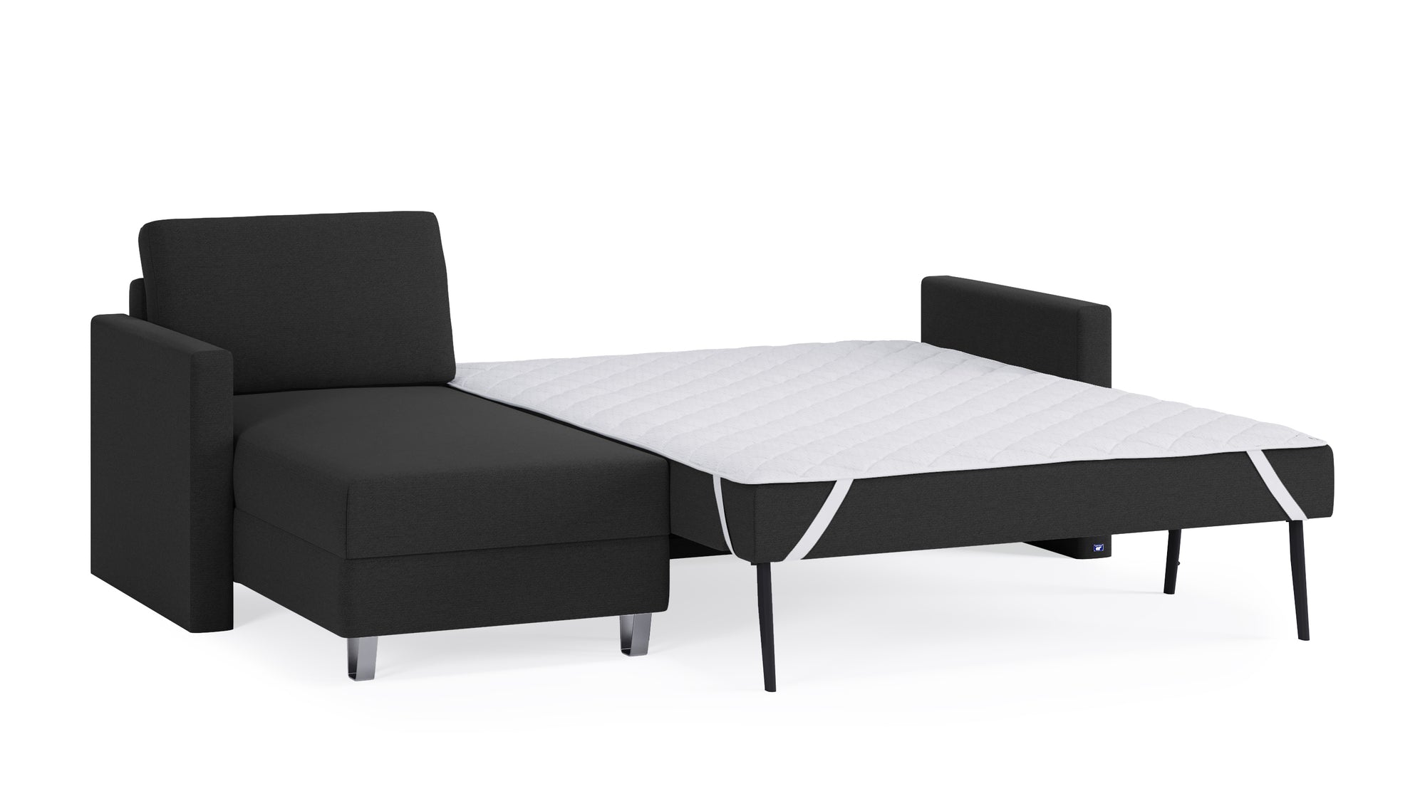 Schlafsofa von Bruno – 140 cm, in Anthrazit