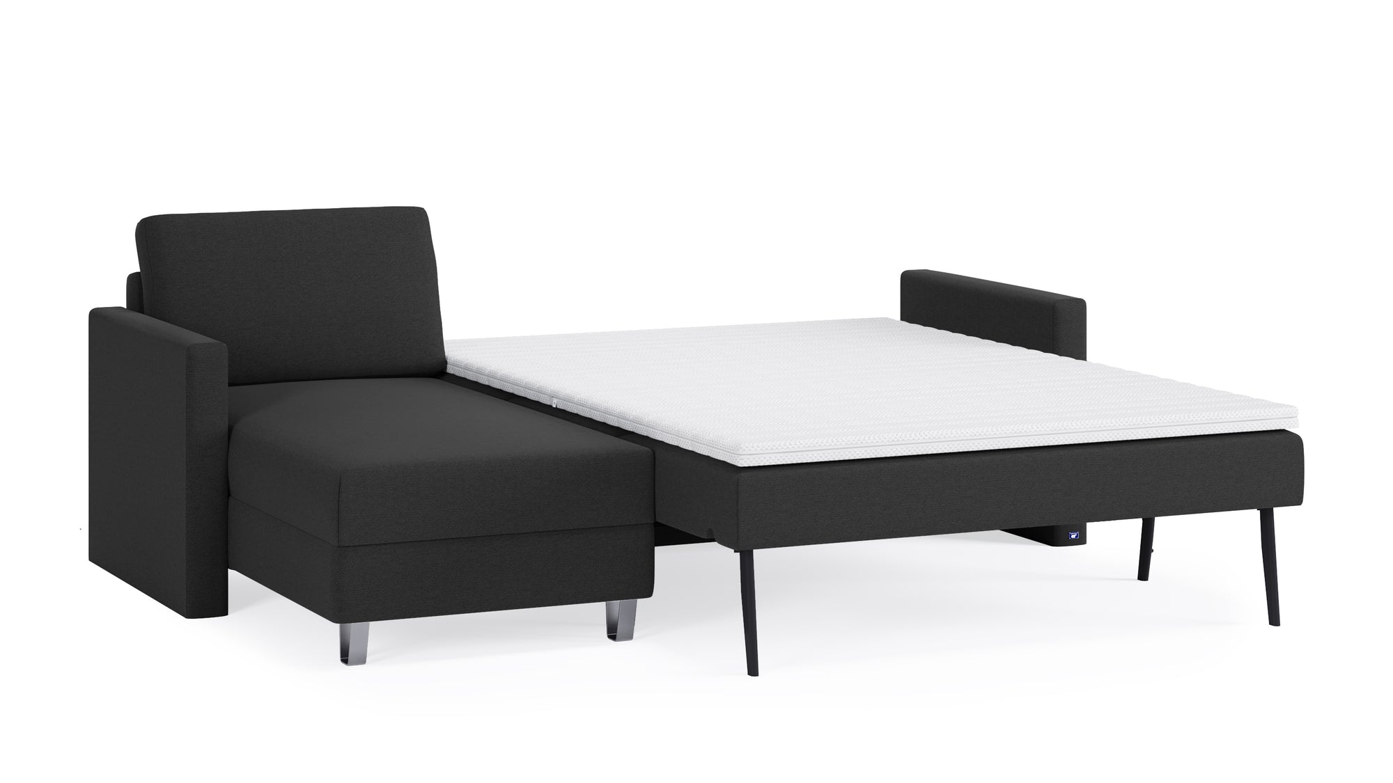 Schlafsofa von Bruno – 140 cm, in Anthrazit