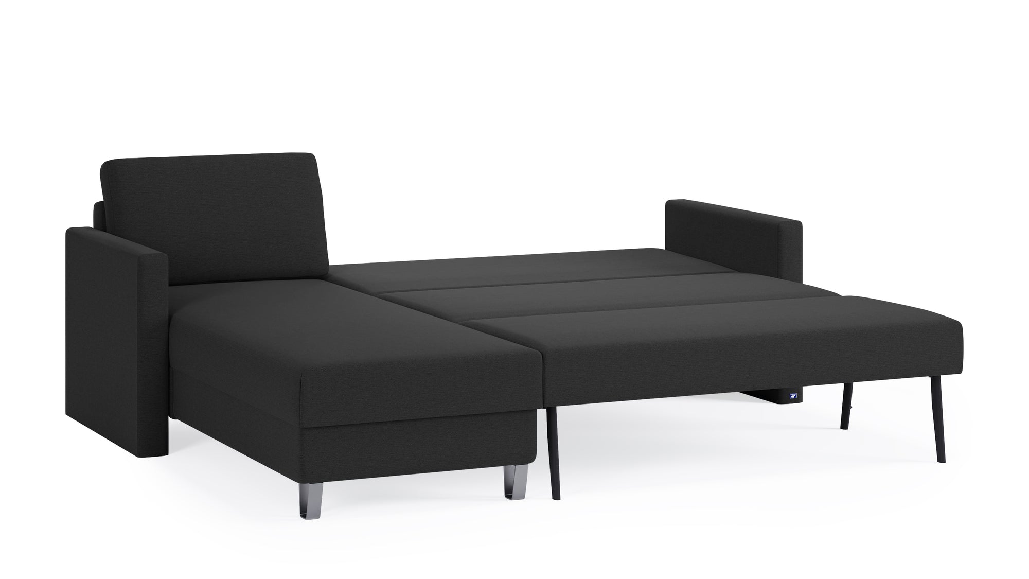 Schlafsofa von Bruno – 140 cm, in Anthrazit