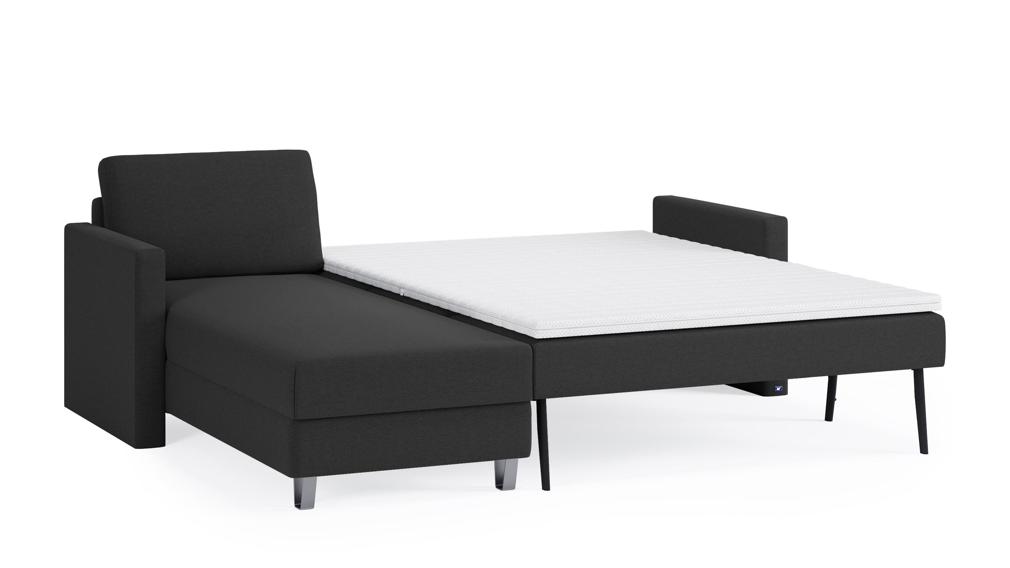 Schlafsofa von Bruno – 140 cm, in Anthrazit