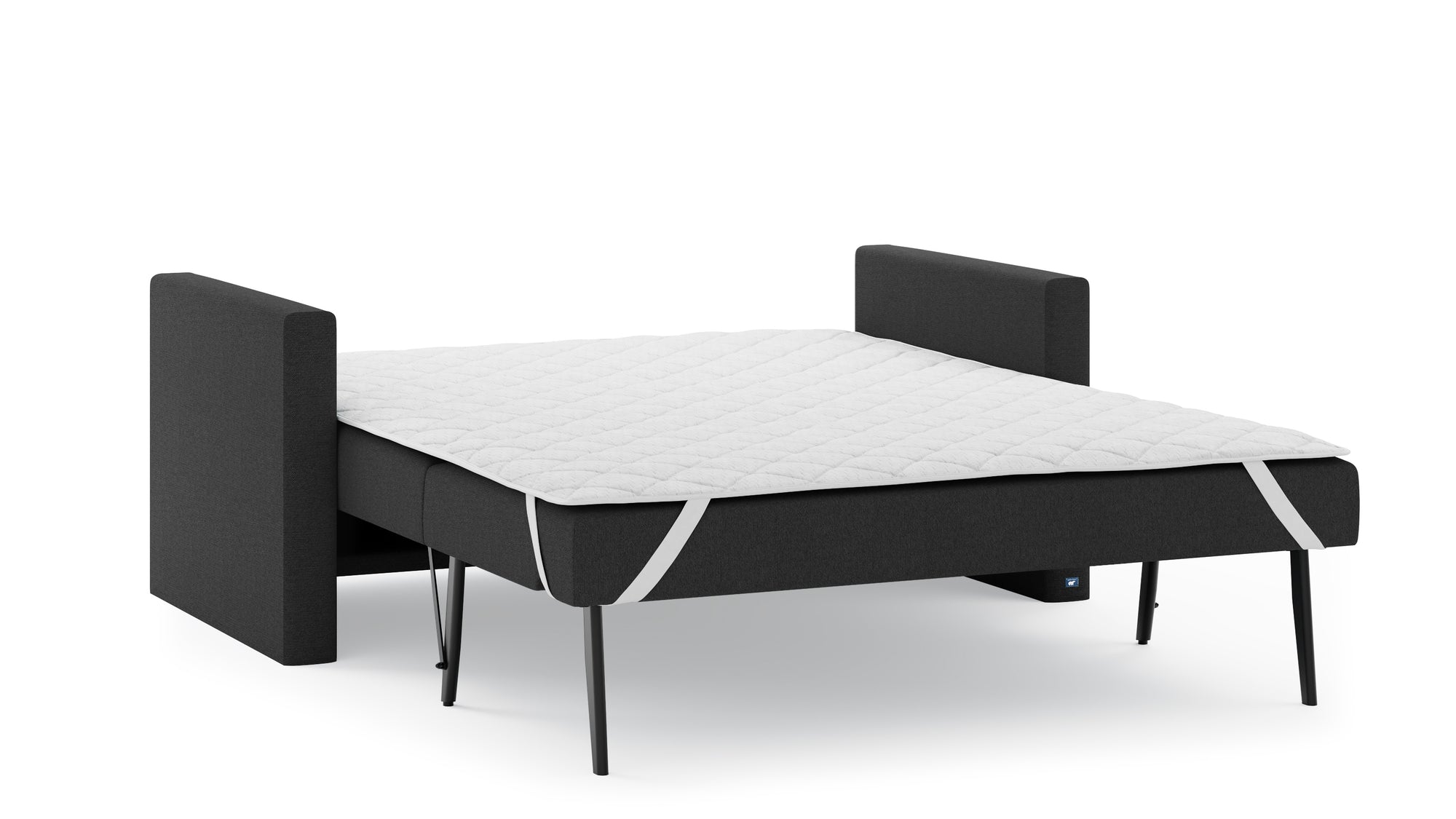 Schlafsofa von Bruno – 140 cm, in Anthrazit